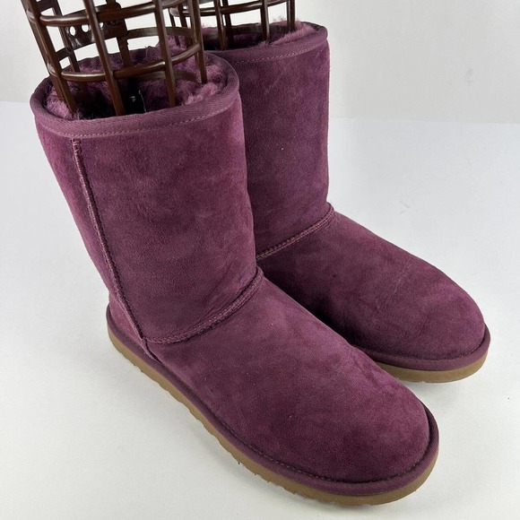 UGG Australia Women's Sheepskin Short Boot US 9 Purple Winter Boots 5825 - Picture 5 of 15